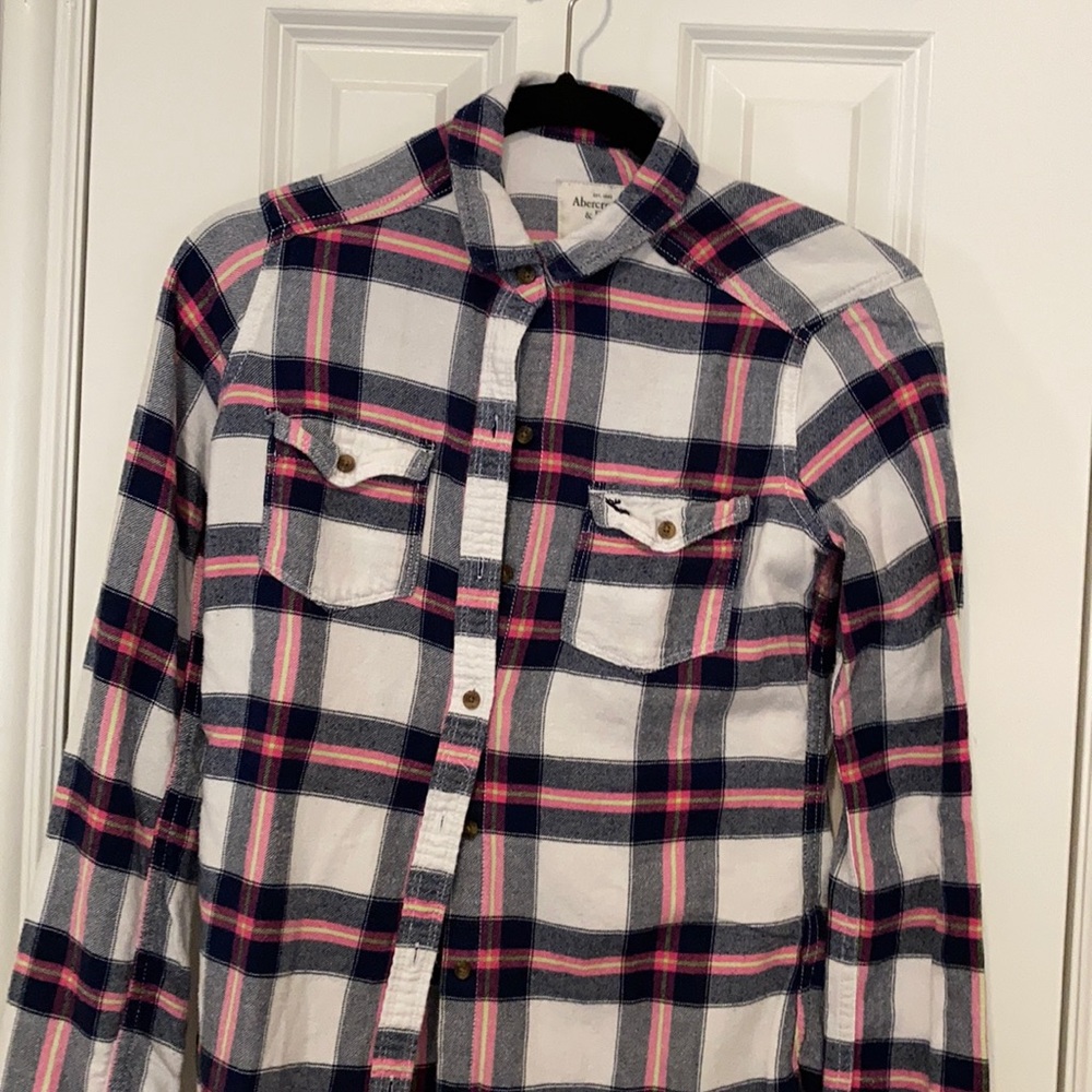 Flannel shirt blue/pink